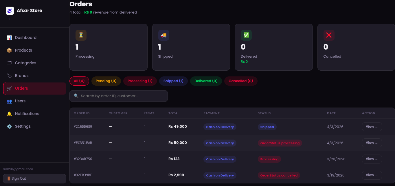 E-commerce Mobile App & Web Admin Dashboard — screenshot 4