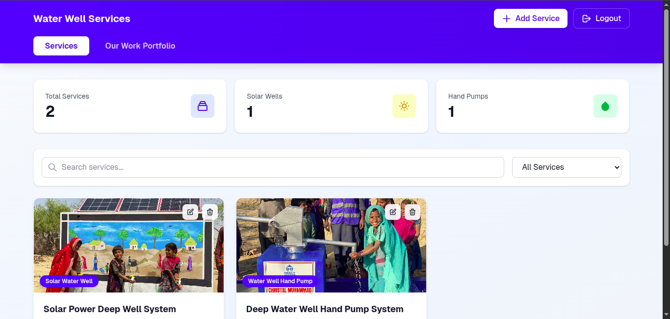 End-to-End Service Platform for Water Well Solutions — screenshot 3